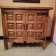 Small solid walnut pedestal sideboard