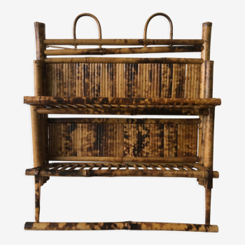 Etagere 2 plateaux en bambou mouchete
