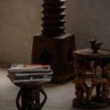 Hardwood stool Tonga (Batonga) carved with geometric patterns, 20th century, 1960s.