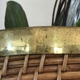 Roasted pot rattan and vintage brass