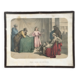 Old illustration Jesus among the doctors