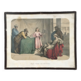 Old illustration Jesus among the doctors