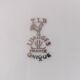 Limoges Maigre Gras porcelain sauce boat with silver decoration