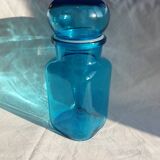 Apothecary bottle airtight blue glass jar