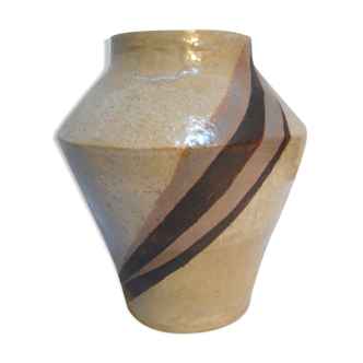 Glazed stoneware vase