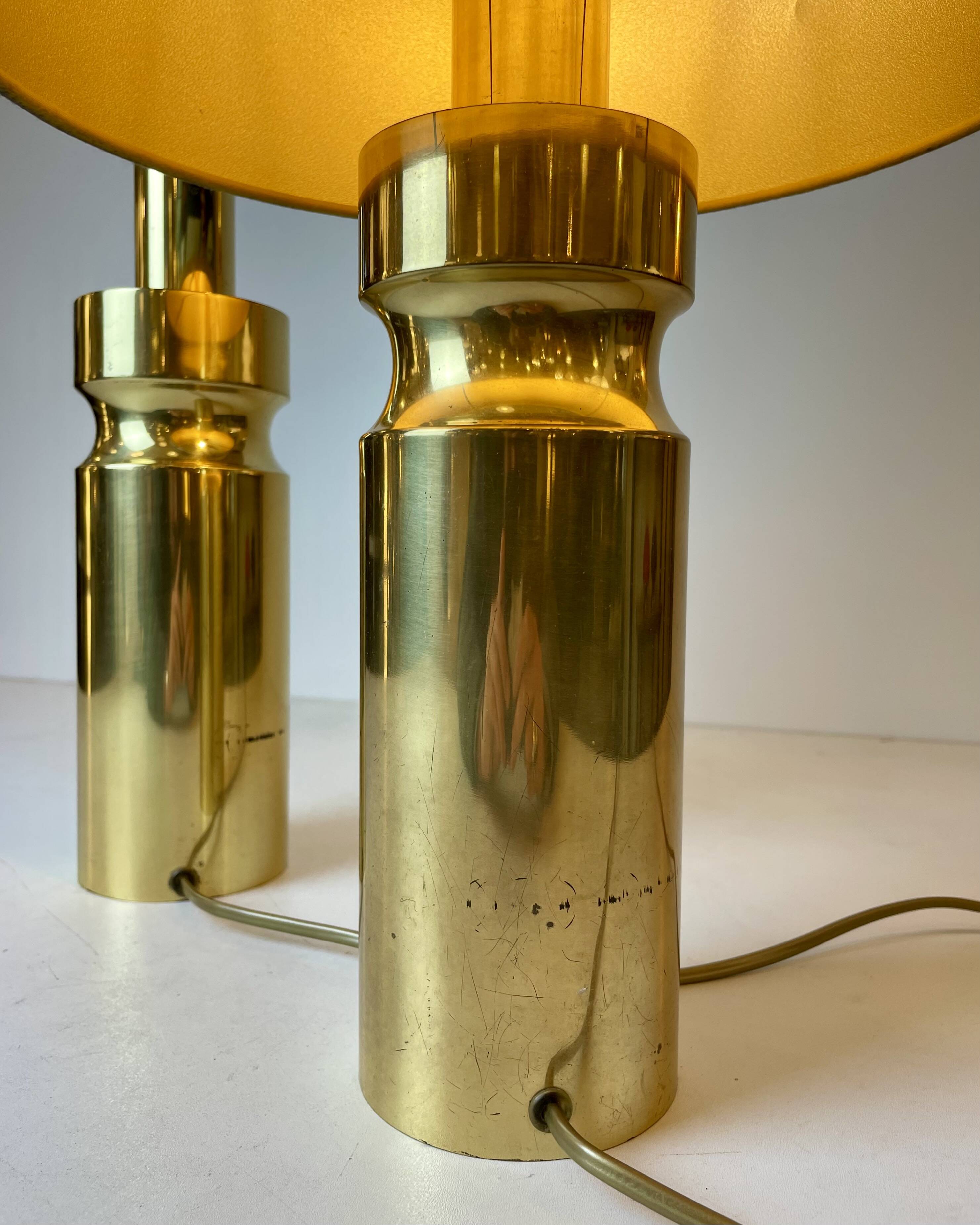 Pair of Brass Table Lamp, 1970~80s