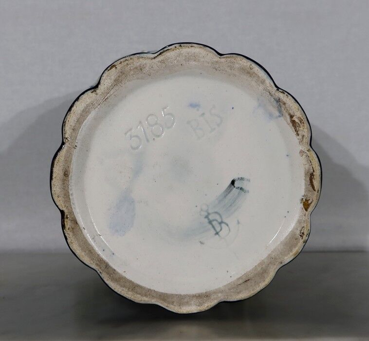 Earthenware vase, faience factory of fives lille - early twentieth century