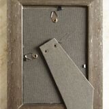 Gold & blue photo frame, wall or standing circa 1980
