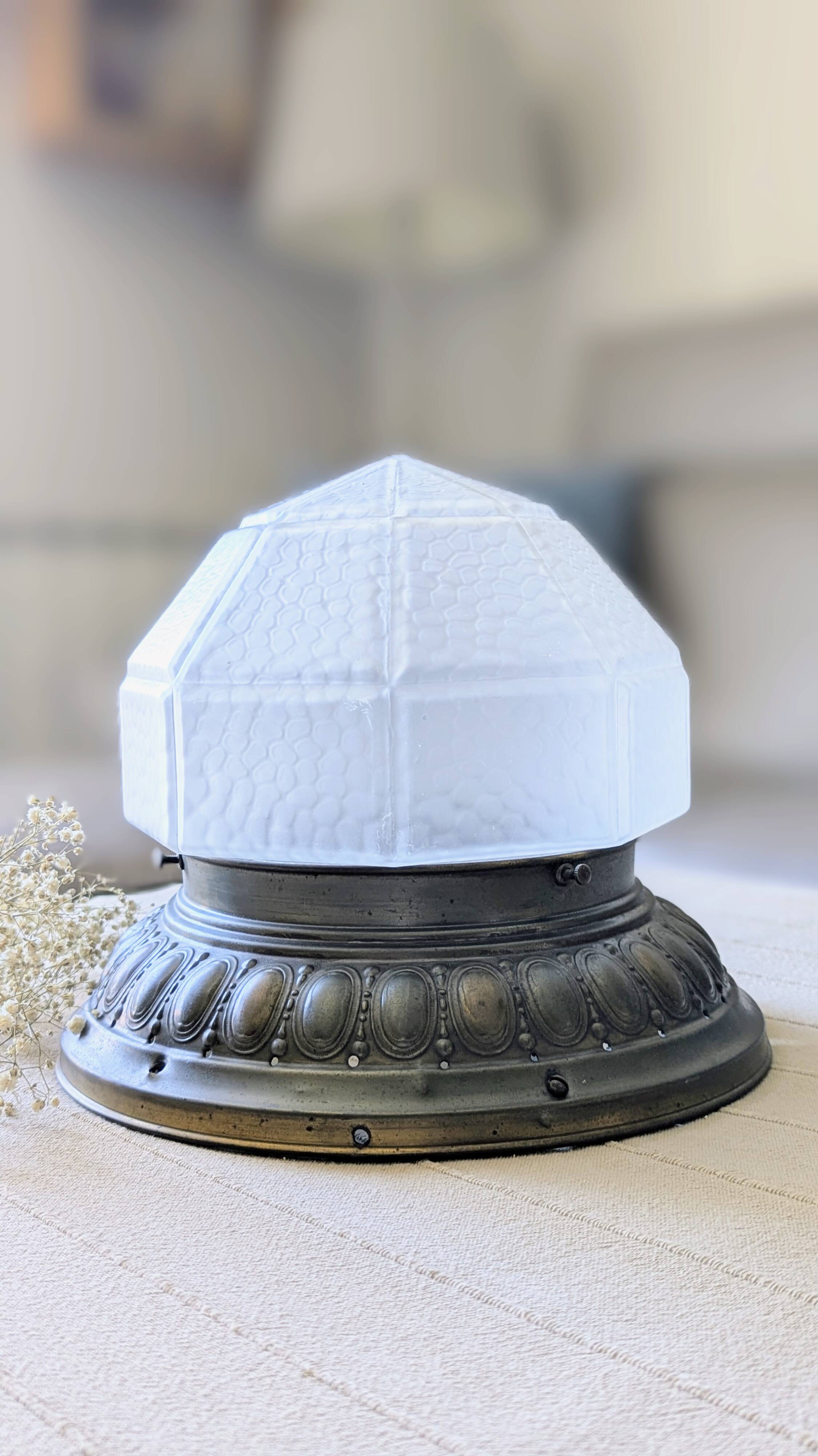 Plafonnier art déco Peau de croco (L-0183-1)