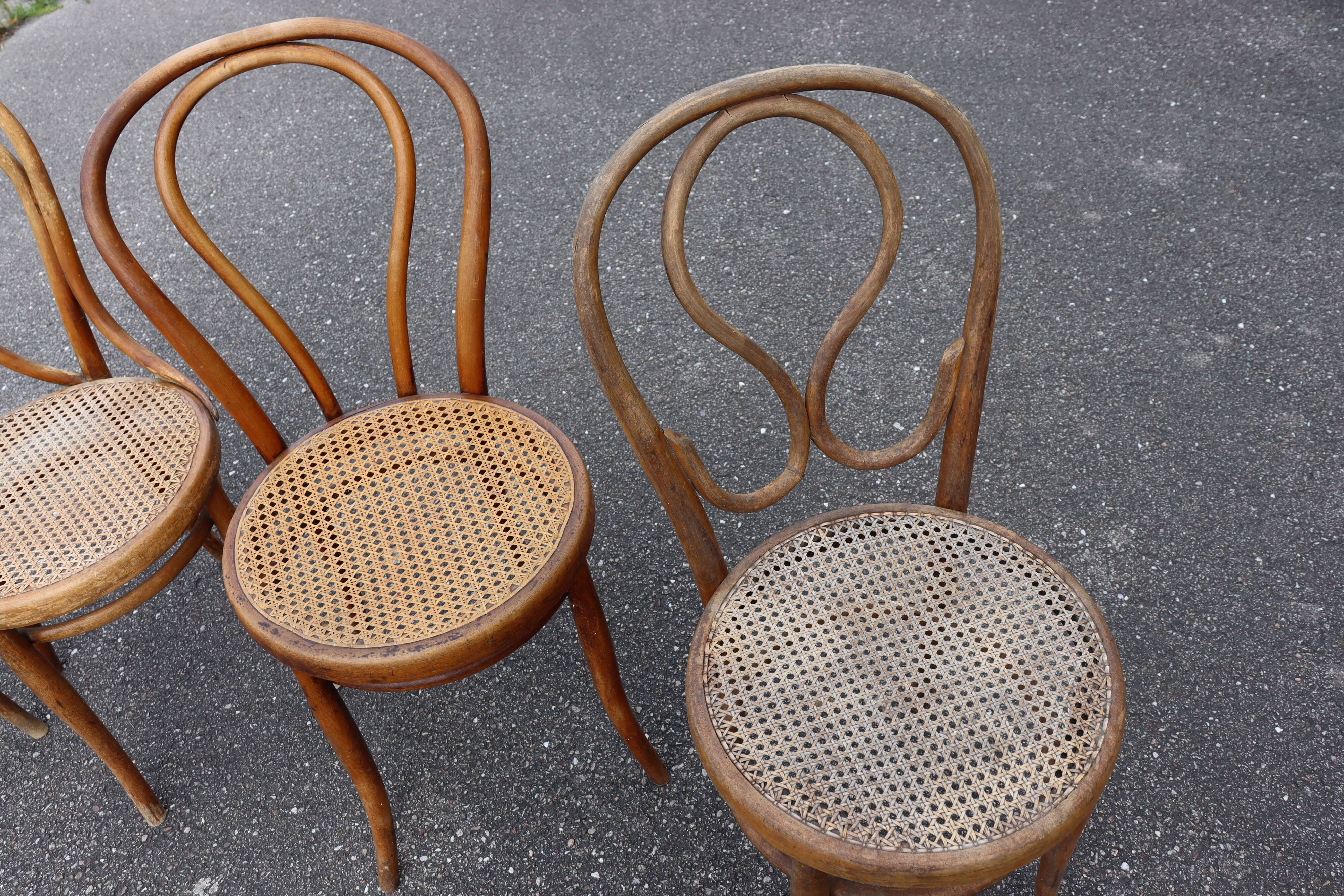 Series 8 mismatched bistro chairs