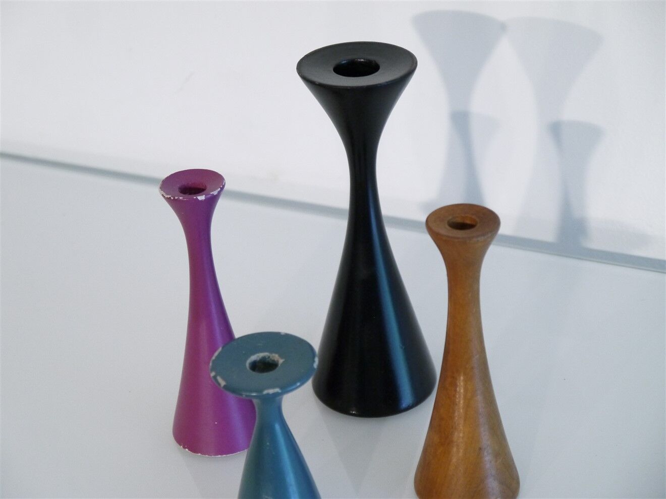 Lot of scandinavian candlesticks 1960