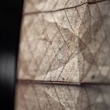 Square wall lamp in red wood and rice paper, prod. Steelline 1980