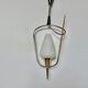 Arlus chandelier/pendant light, opaline glass and brass, 1950s or 60s, vintage