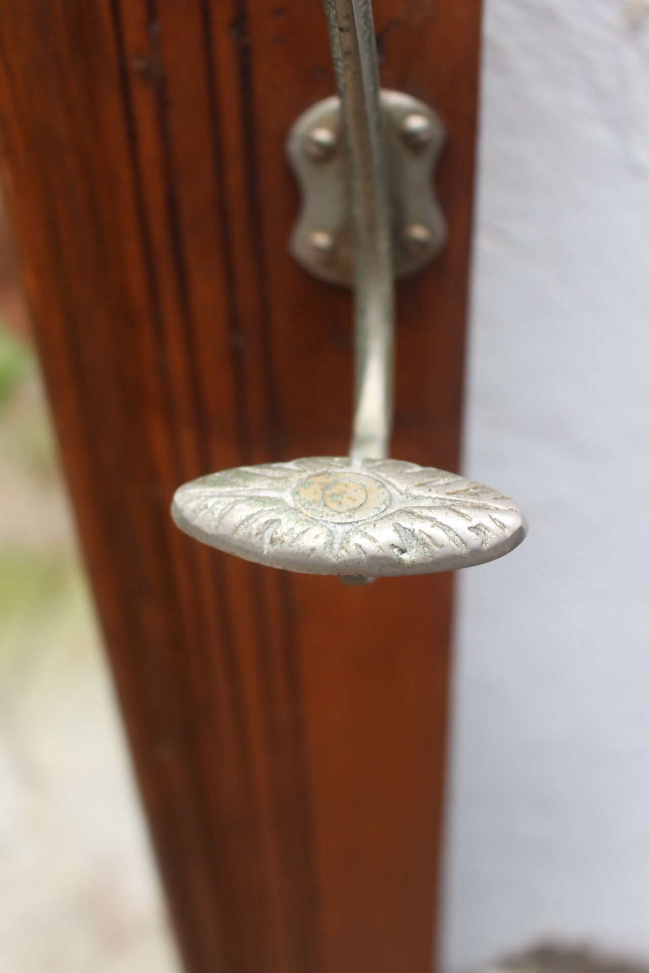 Art nouveau entrance cherry tree wood coat rack with mirror 1890s