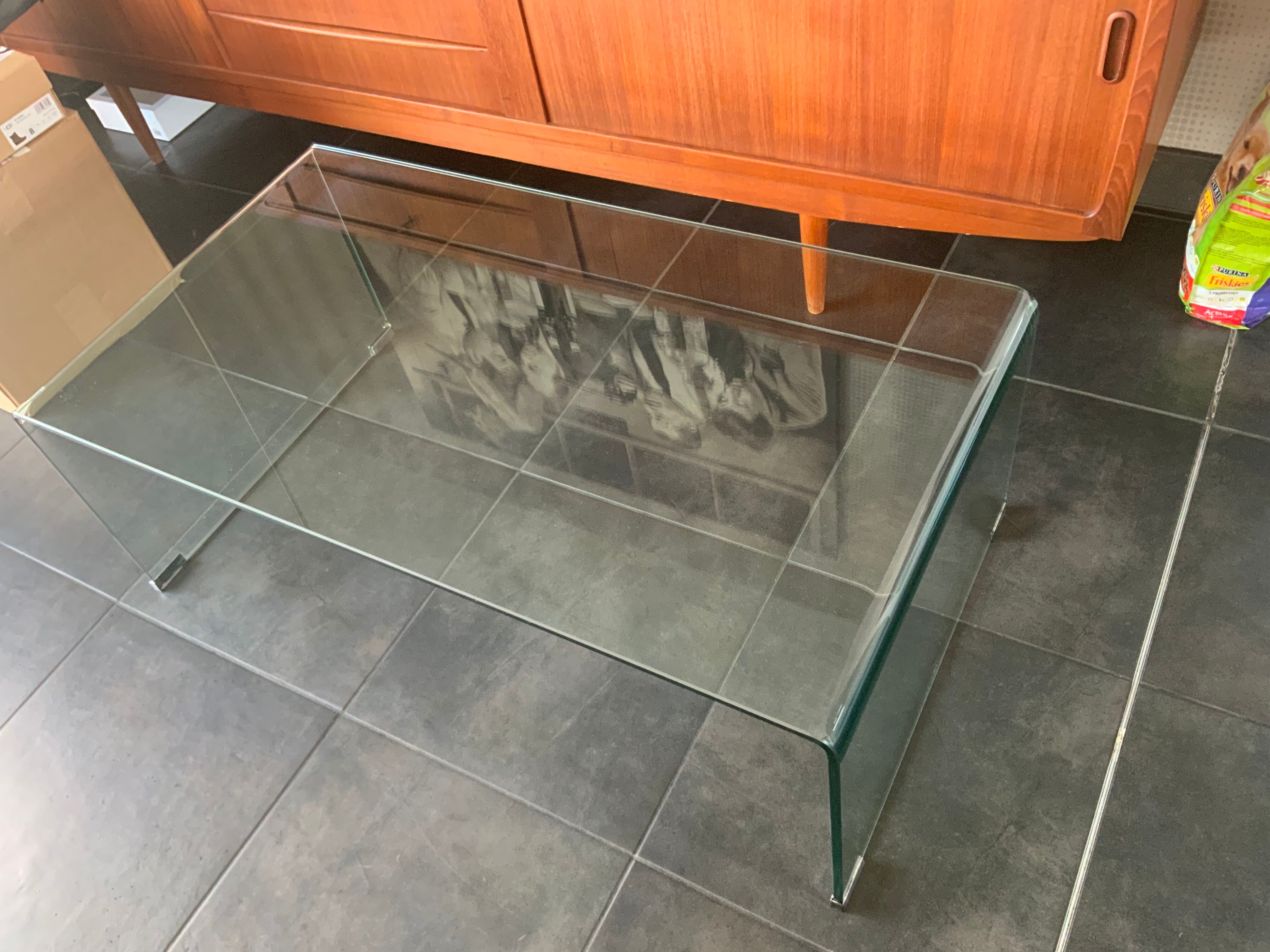 Tempered glass table