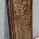 Large wood panel / bas relief Japanese style in embossed copper / signed