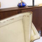 MATTEO GRASSI leather armchair with cushion