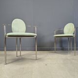 Vintage dining chairs by Belgo chrom, set of 6 - 1980s