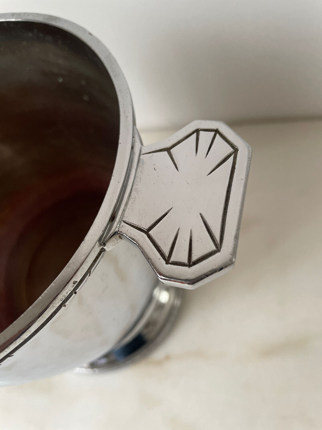 Art Deco silver metal ice bucket