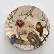 Antique polychrome ironstone plate with bird motif "Aquatic" SF&co