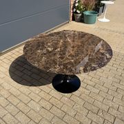 Original round Knoll Tulip dining table (137cm) Emperador glossy NEW CONDITION!