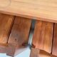 Dining table and 4 chairs, mountain furniture from the 1960s.