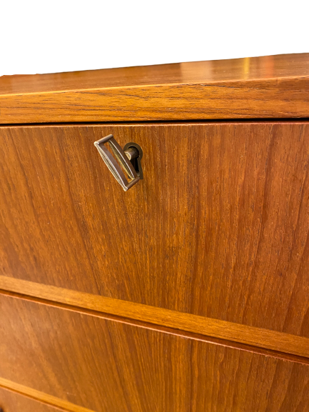 Scandinavian teak chest of drawers 1960s