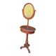 Barber's or shaving mirror on a Victorian stand. 19th century.