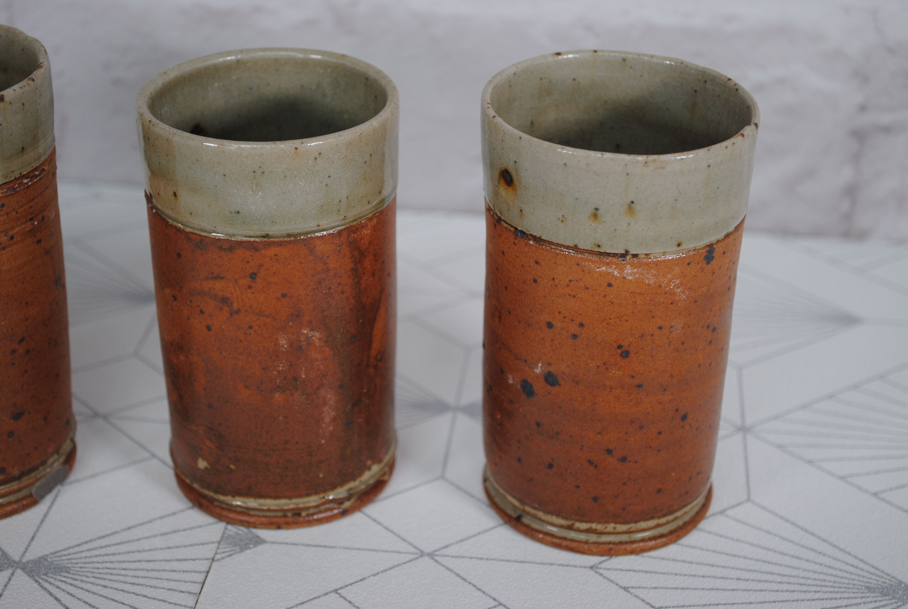 Set de 4 gobelets en grés Rémi Bohnert 1970