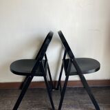 Pair of folding chairs Thonet 751 Bauhaus curved wood