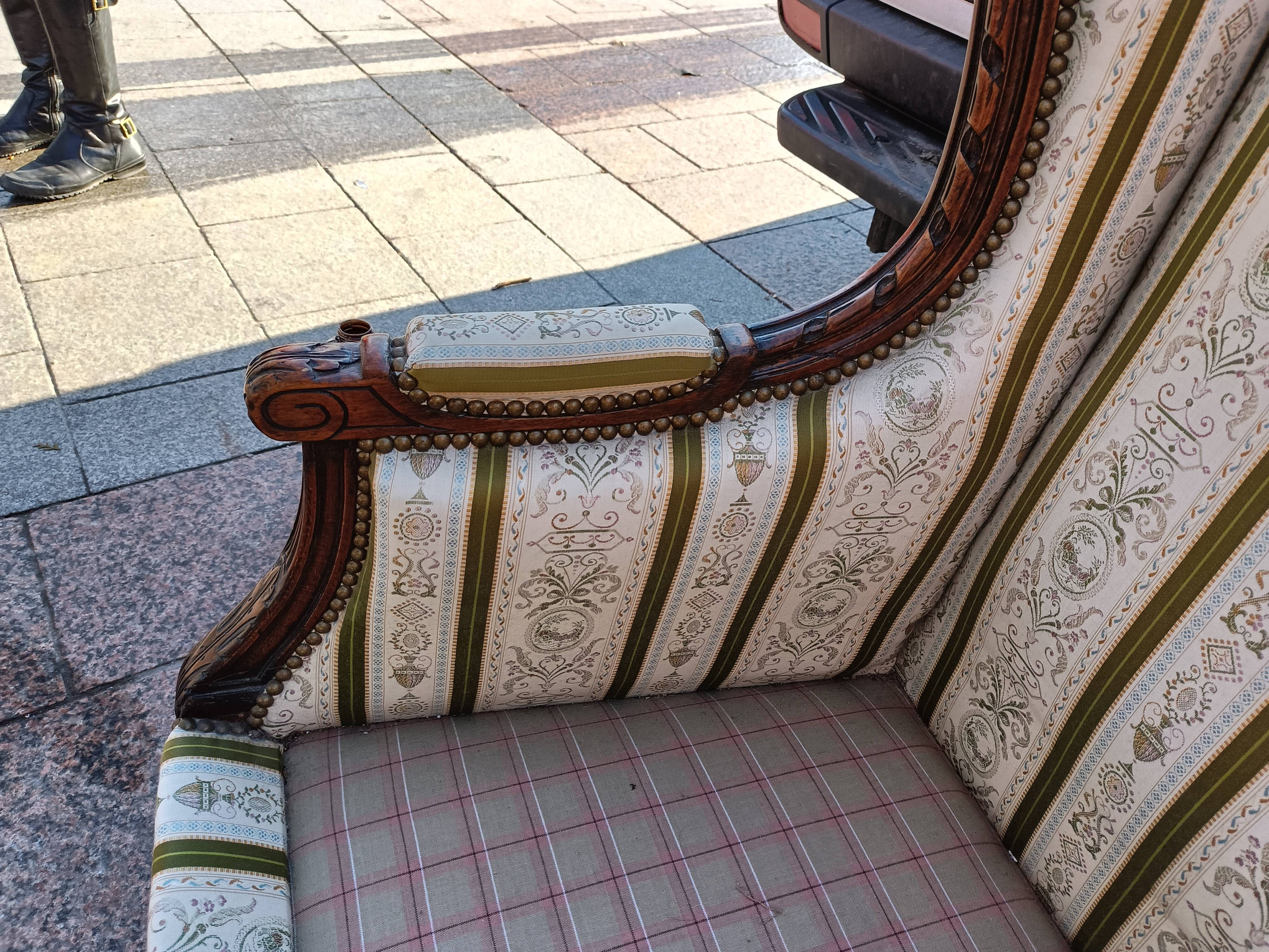 Sofa sofa old style louis xvi 2 places with cushion
