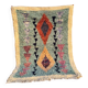 Moroccan Berber Boucherouite rug light blue
