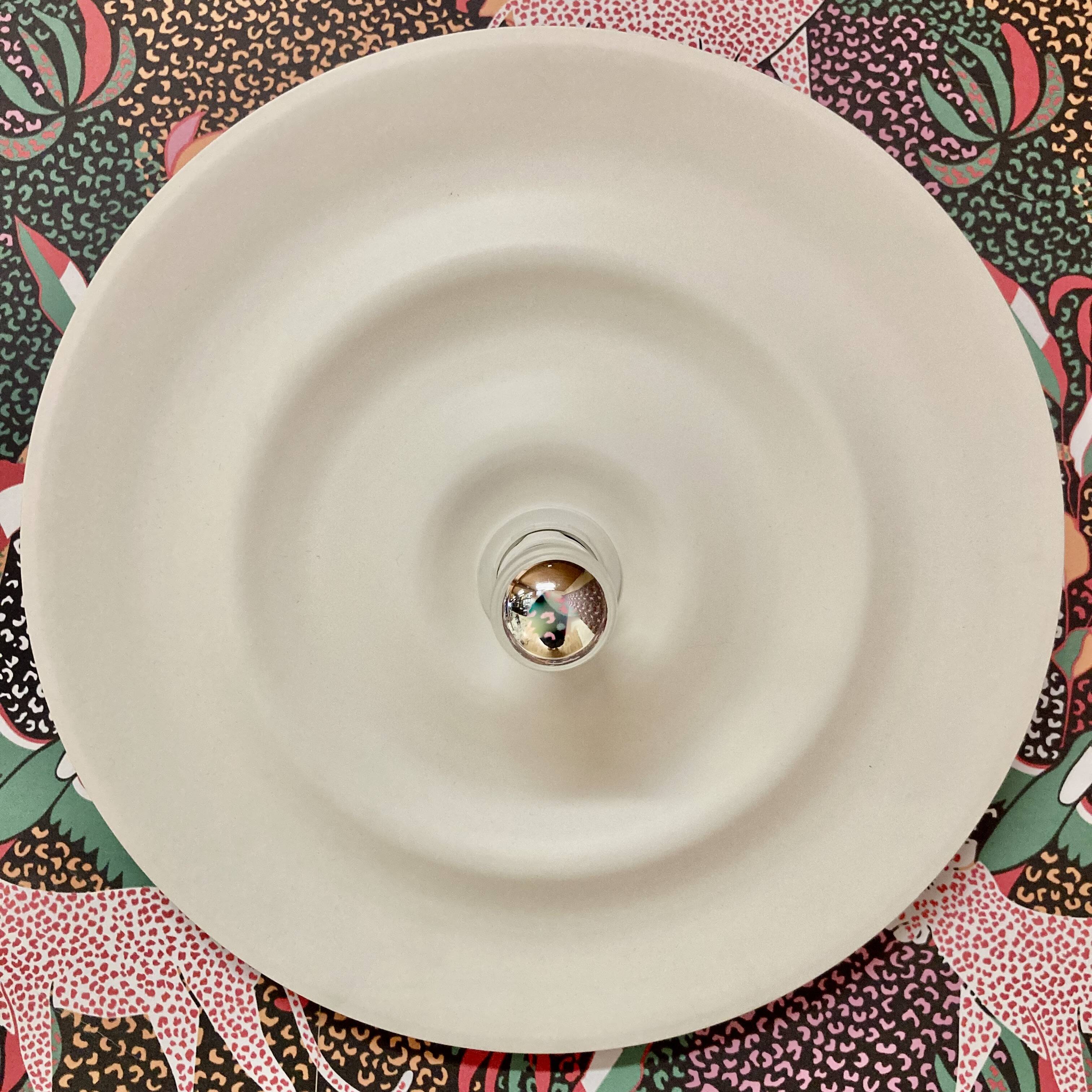 Large Scandinavian design metal wall light.