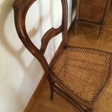 Chaise de style Napoléon III cannée