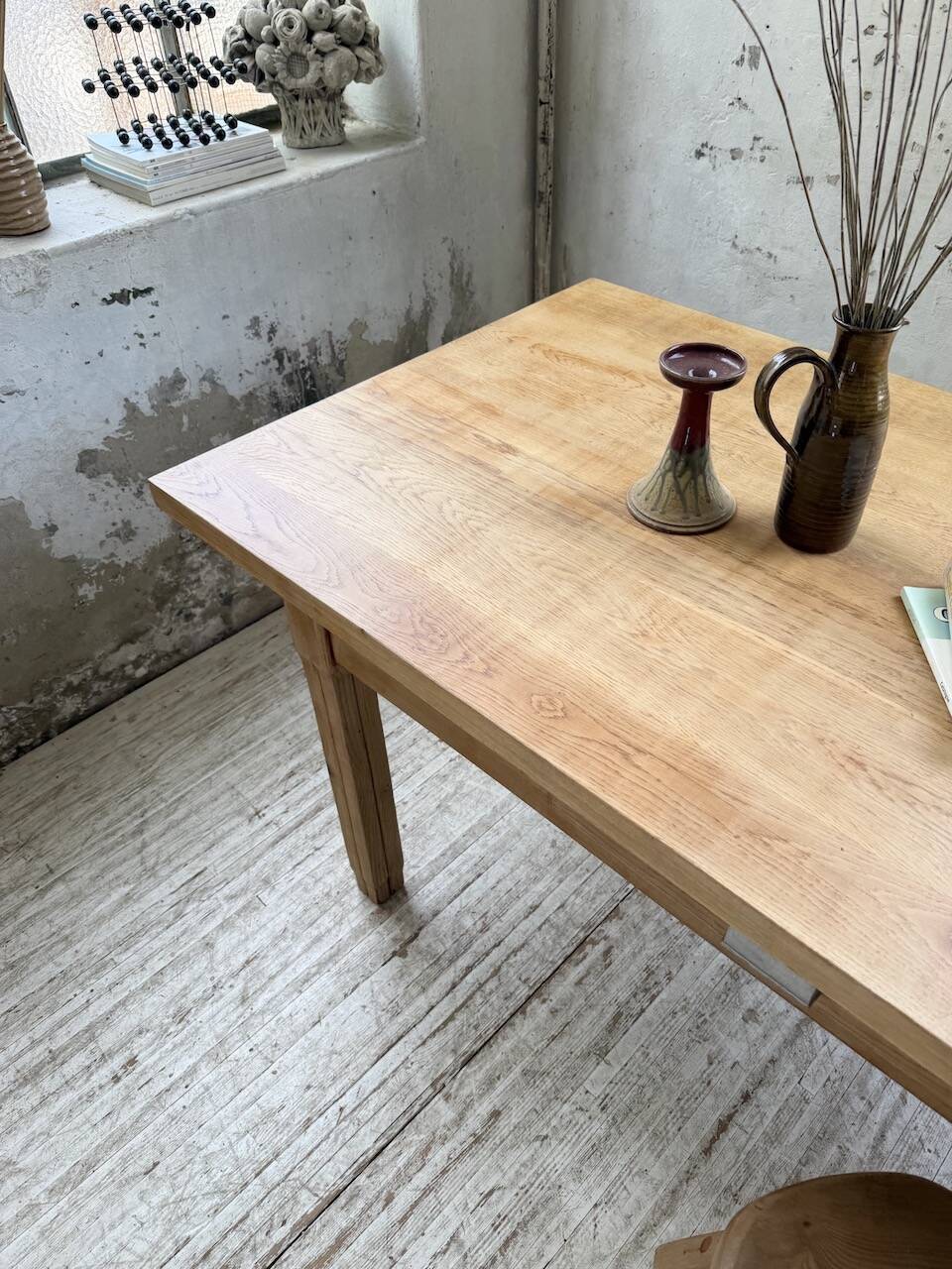 Ancienne table de ferme en chêne
