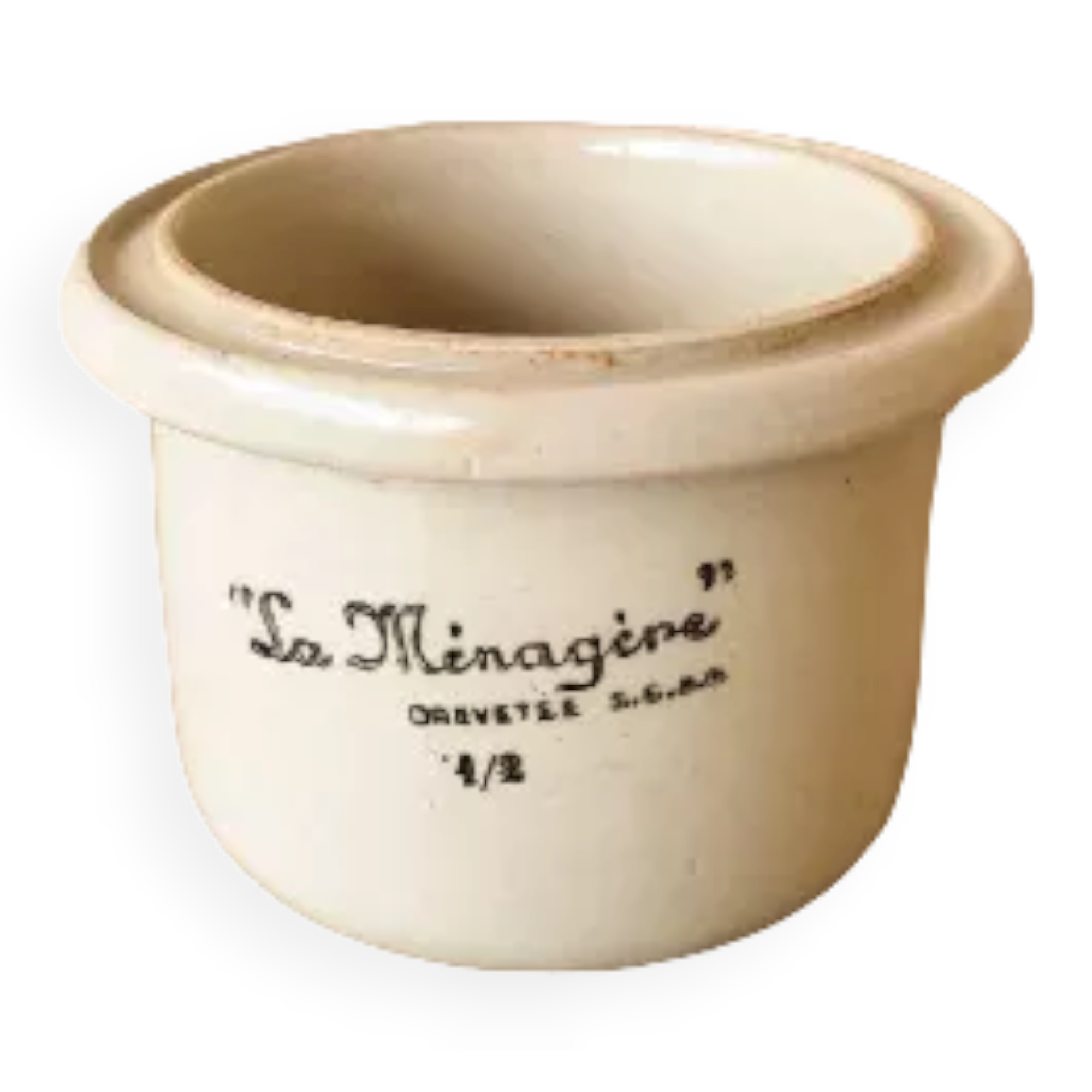 Vintage stoneware pot "La Ménagère".