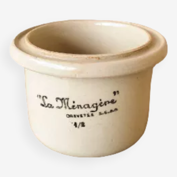 Pot vintage en grès " La Ménagère".