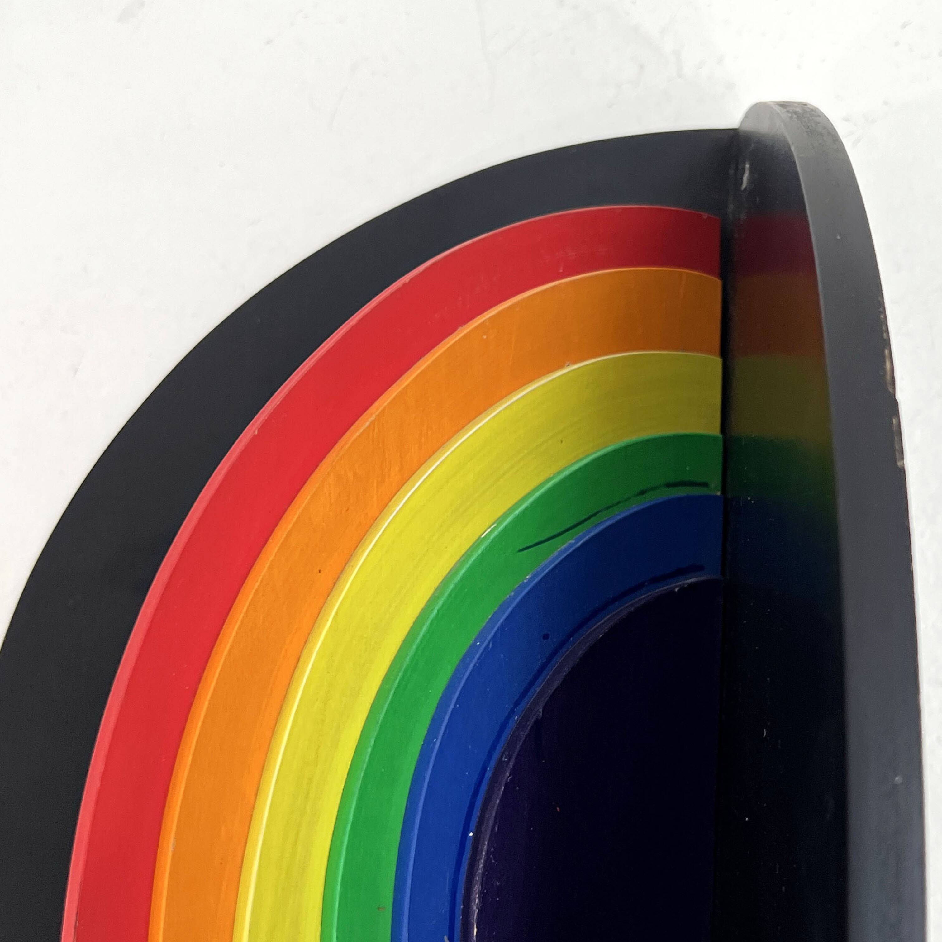 Rainbow Wall Sculpture by Lucio Del Pezzo, 1977