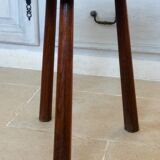 V massive wooden tripod stool