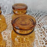 4 verres ambrés vintages