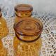 4 verres ambrés vintages