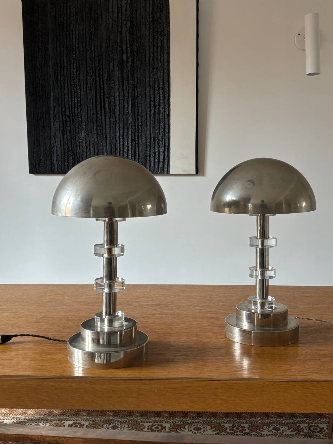 Pair of modernist lamps, 1940