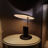 Lampe de bureau en plastique vintage jaune noir 80s