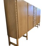 XL vintage mid-height wardrobe with brutalist accents