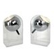 Pair of space age chrome plexiglass sphere table lamps from the 70s