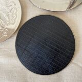 Silver coaster and holder, shell, 80s