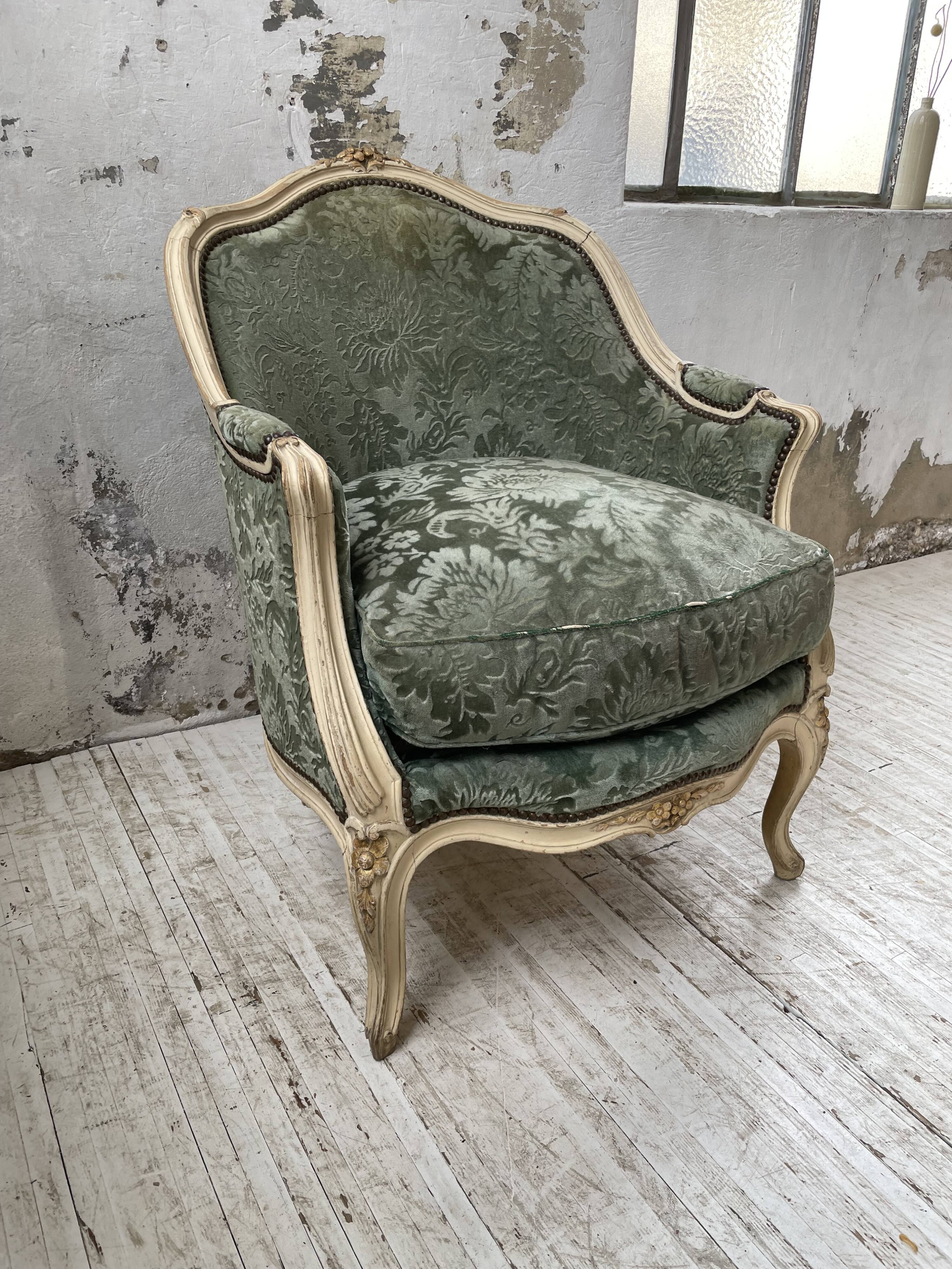 Louis XV shepherdess armchair