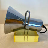 Articulated chrome and plexiglass casserole spotlight