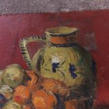 Painting, oil on panel, still life