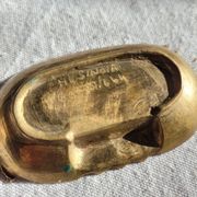 Petit cendrier en laiton gravé